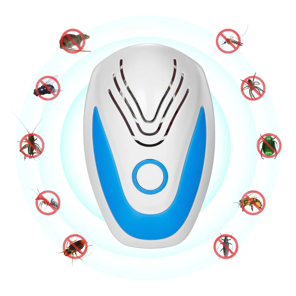 

Ultrasonic Plug-in Pest Mouse Control Repeller Harmless Electric Insect Bug Mosquito Cockroach Spider Repeller AC110-230V
