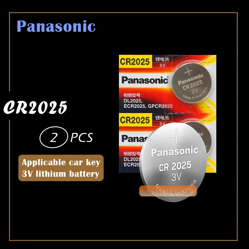 2 uds marca original nuevo batería para PANASONIC cr2025 3v pila de botón baterías para ver la computadora cr 2025