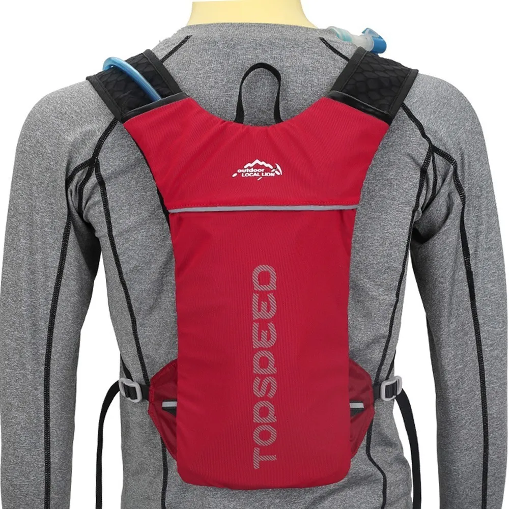 5L мужской/женский рюкзак для велоспорта, гидратационная дорожка, жилет для бега, водонепроницаемый рюкзак для активного отдыха, спортивная гидрация, сумка для бега - Цвет: Only Red Backpack