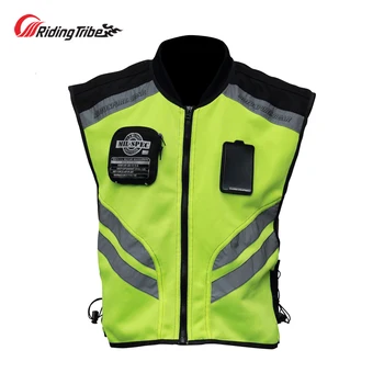 

Riding Tribe Motorcycle Reflective Jacket Safty Waistcoat Warning Clothing High Visibility Moto Vest Team Uniform