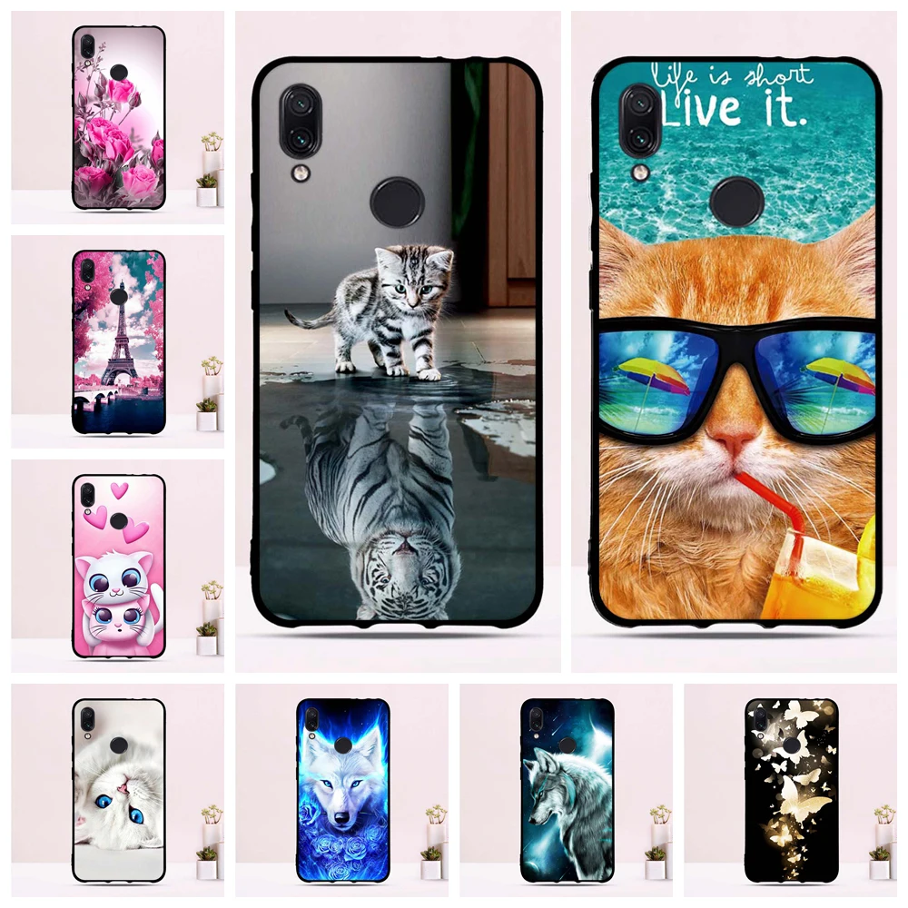 

For Xiaomi Redmi Note 7 Case Phone Back Cover For Note 7 Pro Case Soft TPU Silicone Cases For xiaomi redmi note7 pro Cover 6.3"