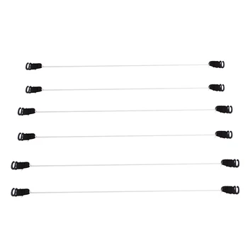 

6 Pairs No Elastic Fish Line Nylon Wire Hook For Hair Extensions Hairpieces Hair Styling Accessories