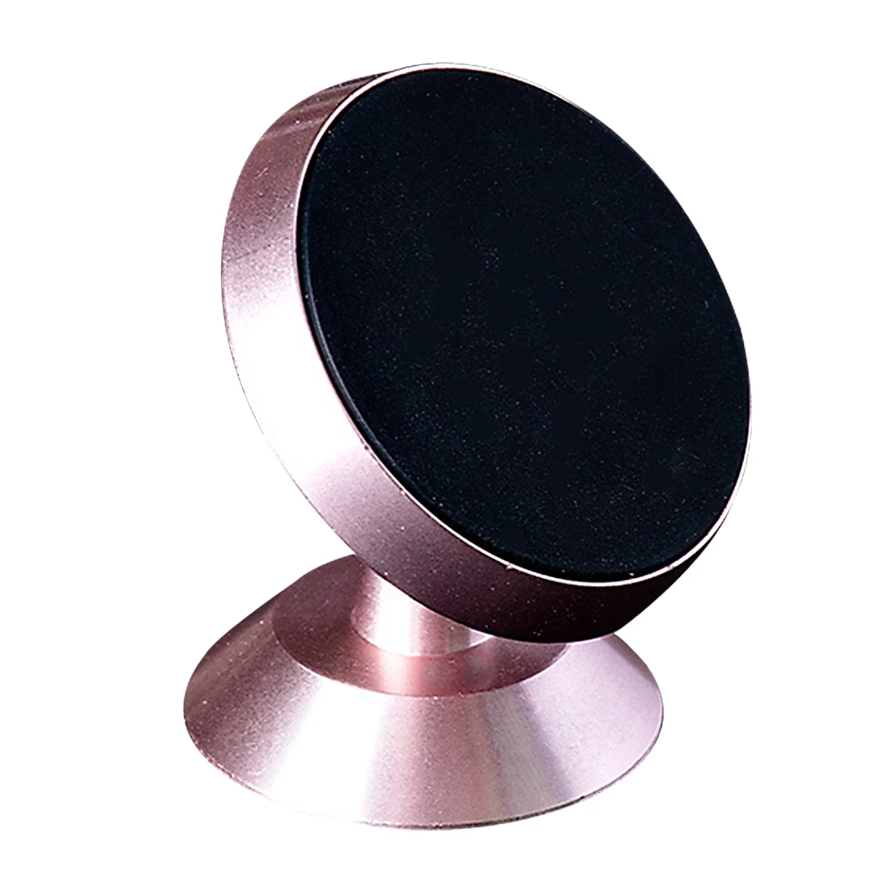 Rose gold Автомобильный магнитный держатель для мобильного телефона на 360 градусов, магнитный автомобильный держатель для мобильного телефона на 360 градусов - Цвет: Rose gold