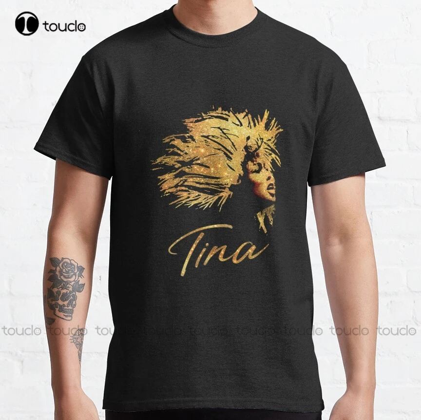 Tina - The Tina Turner Musical Logo Classic T-Shirt  Size Shirts Custom Aldult Teen Unisex Fashion Funny New Xs-5Xl New chrome hearts t shirt