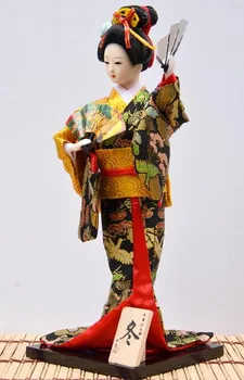 

Hermosas artesanías hechas a mano Kimono japonés Geisha miniaturas muñecas para decoración del hogar Feng Shui artesanías.