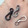 Mini Spring Keychain Classic Simple Carabiner Portable Gadget Men Women Black Silver Color Metal Buckle Hook Keychain Gifts ► Photo 3/6