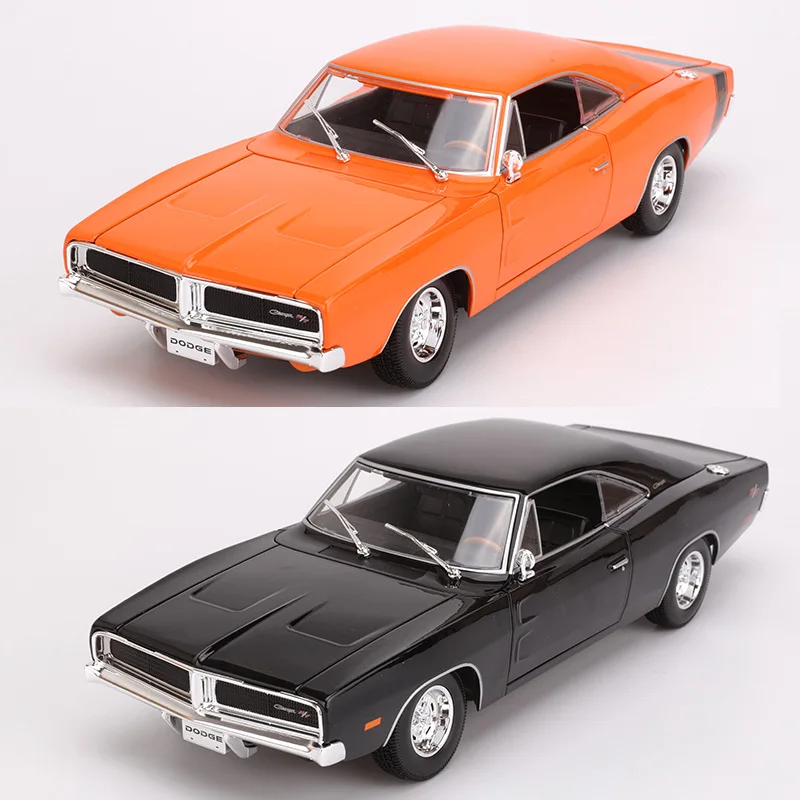 1:18 высококлассная модель автомобиля из сплава 1969 Challenger RT имитация скорости и
