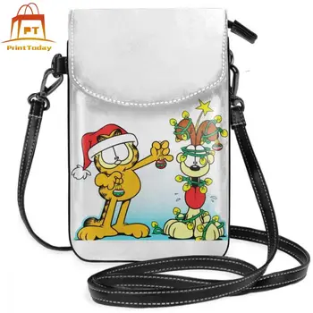 

Garfield Shoulder Bag GARFIELD CHRISTMAS 3 Leather Bag Teenage High quality Women Bags Trend Multi Purpose Print Shopper Purse