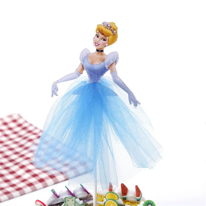 thumbnail image 1 of Adorno para tarta de Disney, decoración para tarta de feliz cumpleaños, Blancanieves, Frozen, Elsa, suministros de cumpleaños, tarta de princesa Ariel y Sofía, 1 of 5
