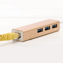USB 3,1 Тип C(USB-C) к RJ45 Gigabit Ethernet LAN сетевой адаптер 3,0 USB концентратор золотой