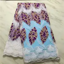 Тюль африканская Женская мода воск кружевная ткань голландский воск вышивка французское кружево с воском