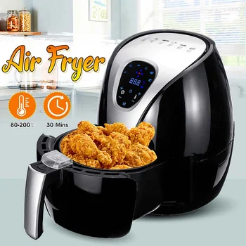 

1500W Air Fryer Multi-Functional Digital Health Cooker Timer Oven Low Fat Oil Free 6 Preset Food Grilling Roasting Deep Fryer