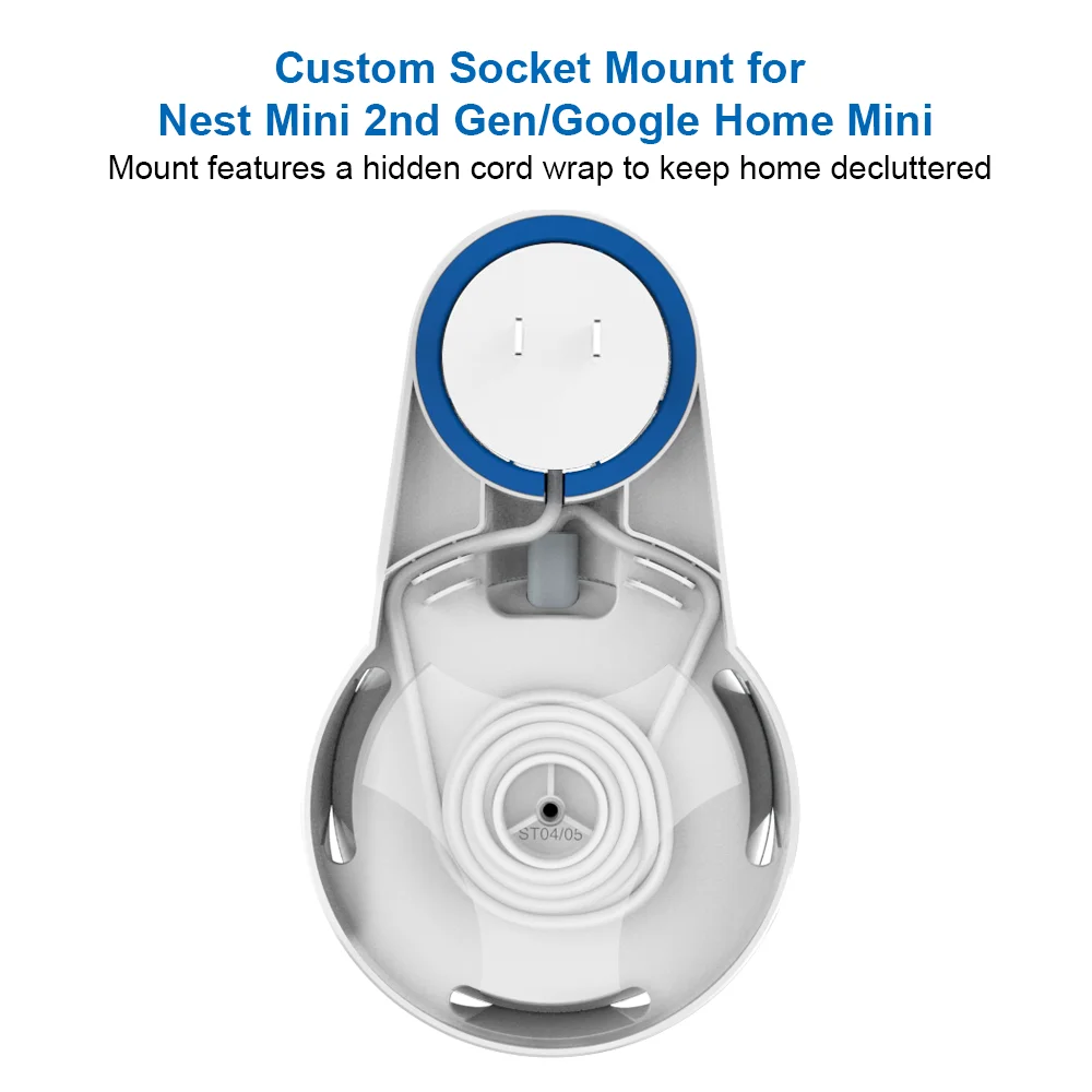Perfect Cord Details about   Outlet Wall Mount Holder for Google Home Mini and Google Nest Mini 