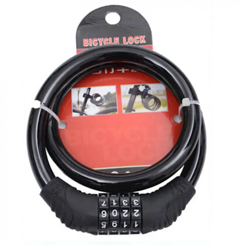 Cycling Security Cable 4-Digit Combination Password Bike Bicycle Steel Lock New