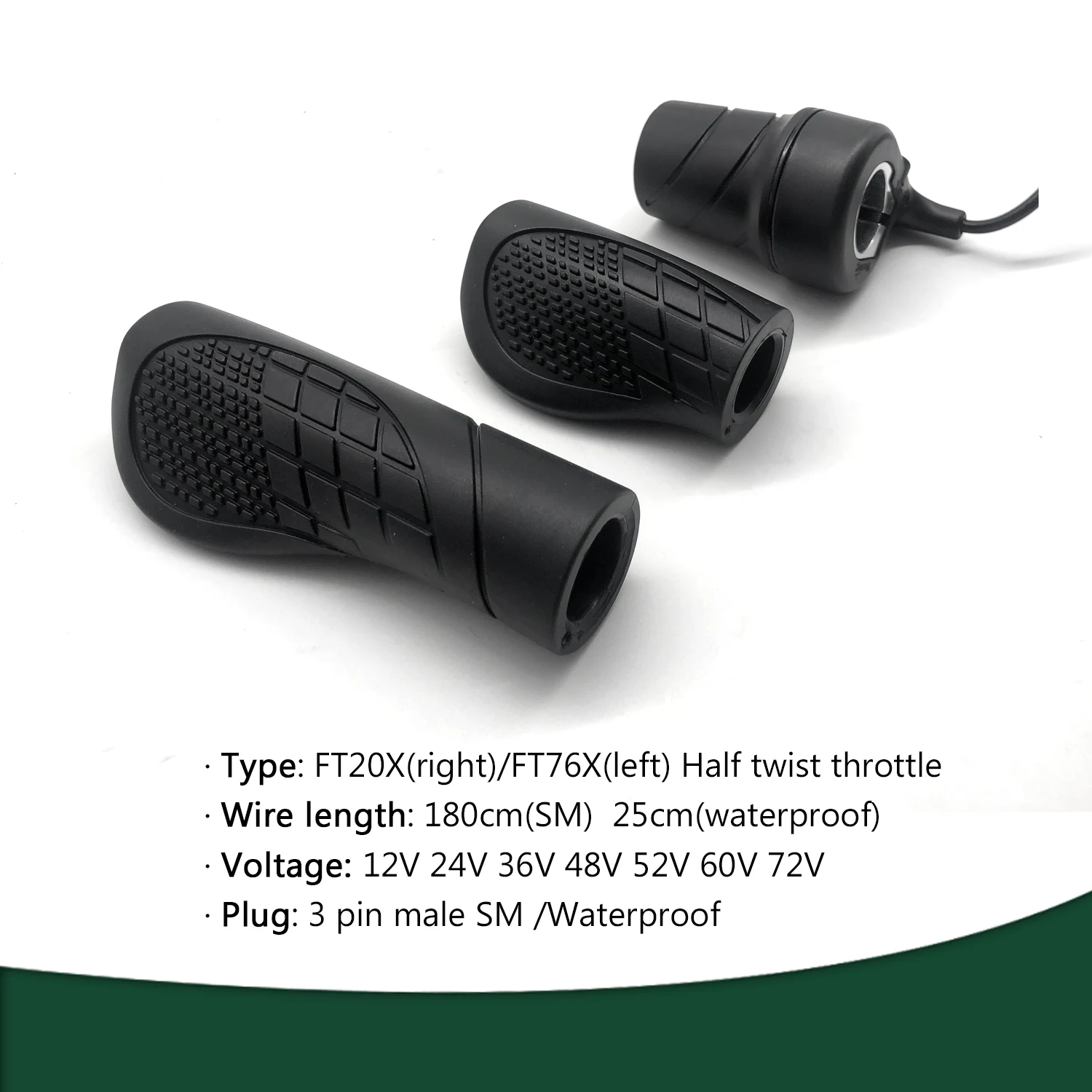 36V 48V 72V Left FT76X Right 20X Wuxing Electric Bike Parts Half Twist Throttle for electric bike throttle,electric bike parts