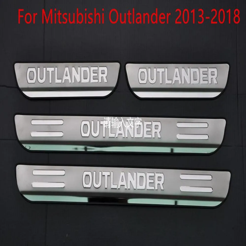 Накладка порога из нержавеющей стали для Mitsubishi Outlander 2013