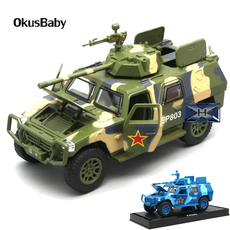 Классический сплав армейский зеленый звук и огни Pull back Panzer грузовик открытые