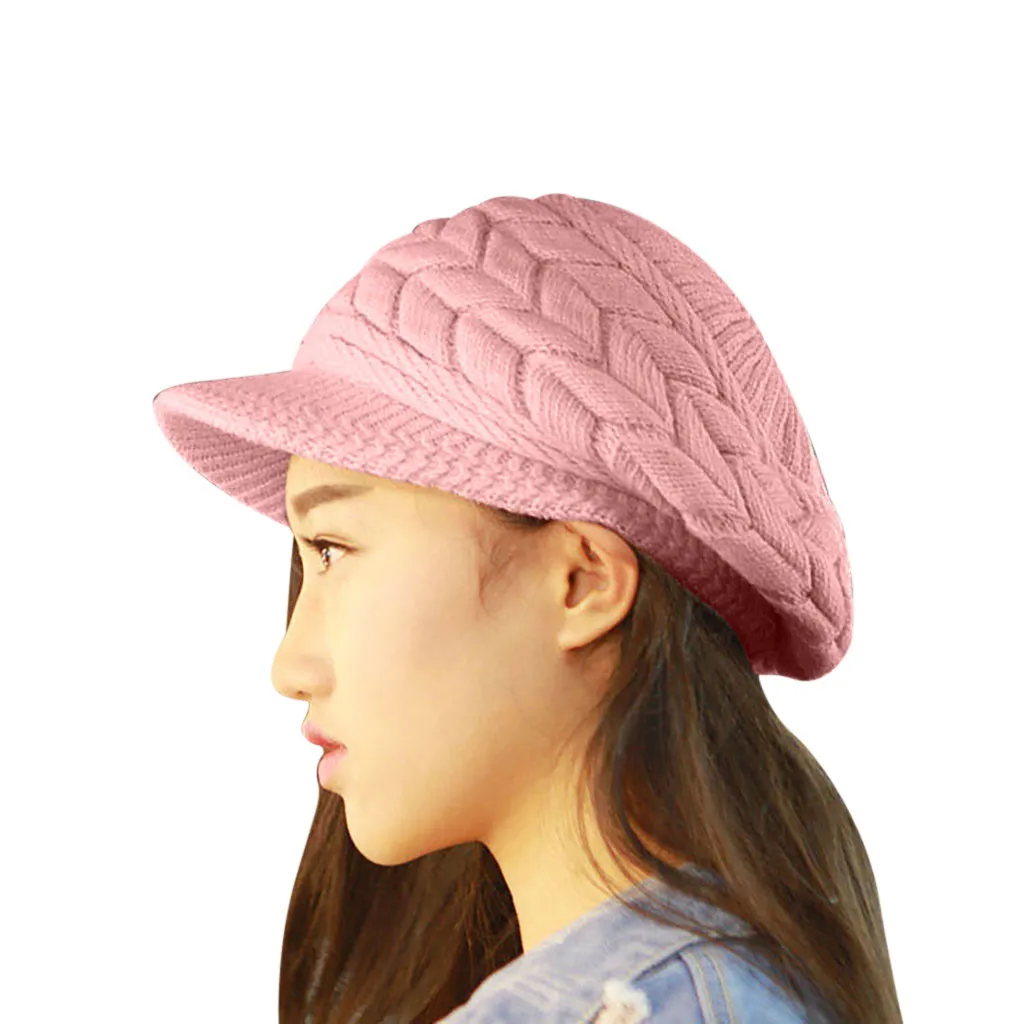 Берет s Женская громоздкая женская теплая утолщенная шерстяная вязанная ветрозащитная шапка береты Британский живописный стиль береты для девочек Женская шапка