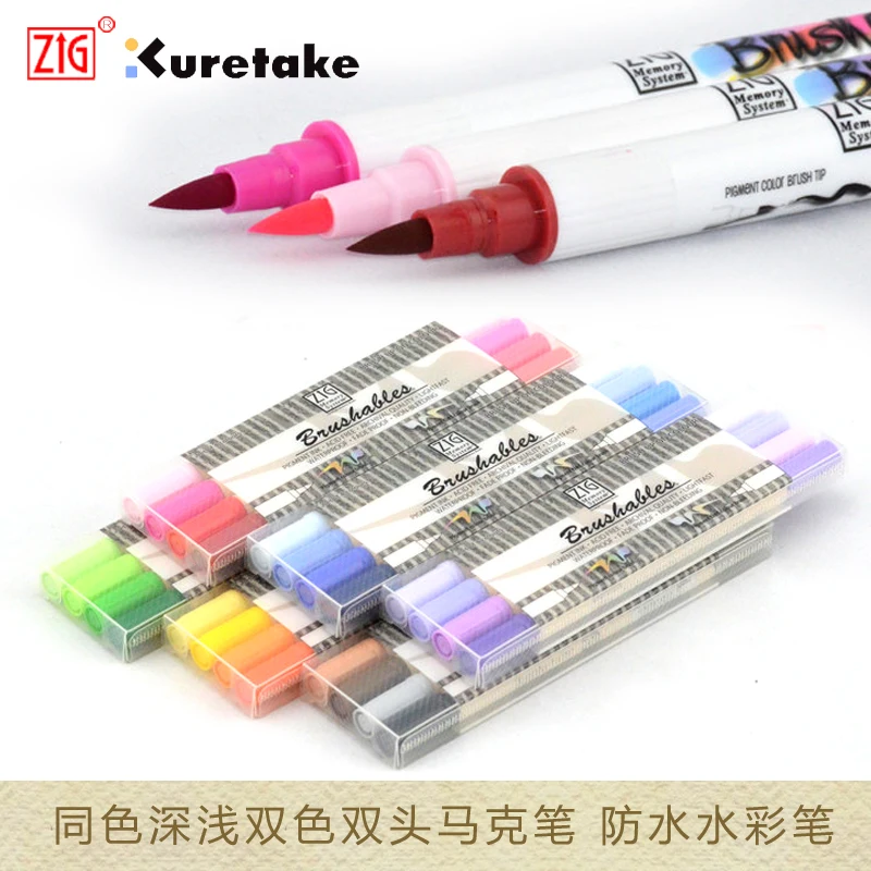 ZIG Kuretake Calligraphy MS-3400 Twin Tip Pen Open Stock - Sitaram  Stationers