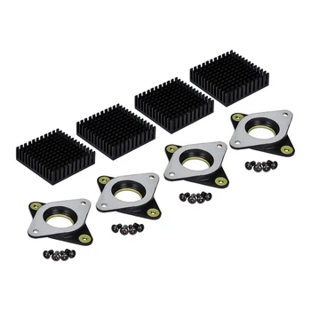 

4 PCS Nema 17 Stepper Motor Damper Rubber Vibration Dampers+Heat Sink+M3 Screw for 3D Printer CR 10/Ender 3 and Others