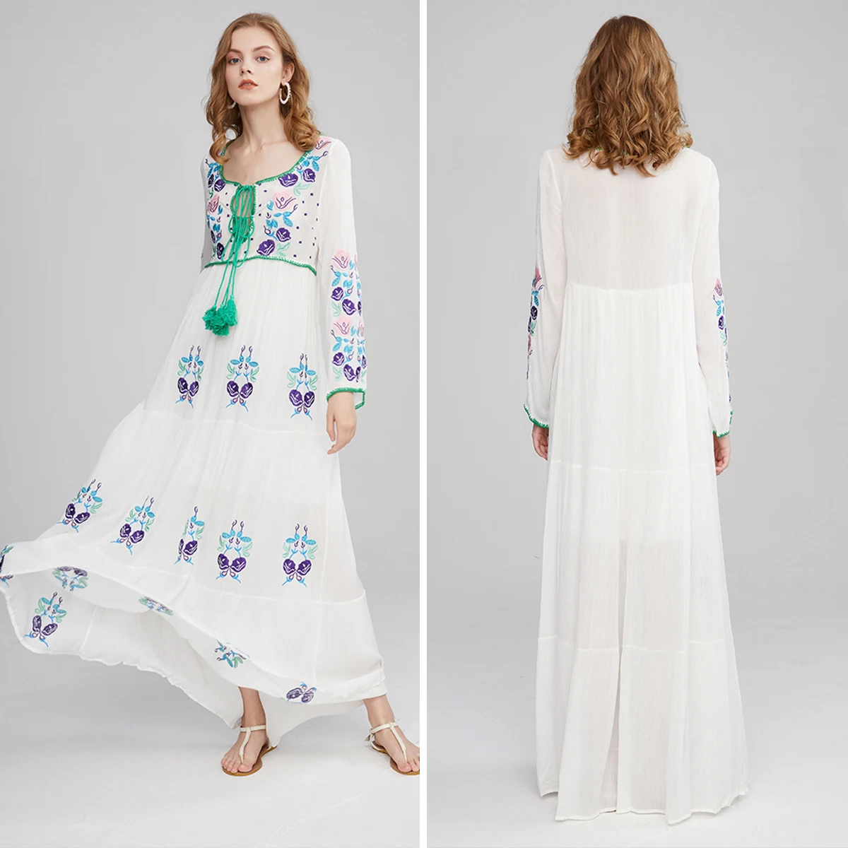 boho cheesecloth dress