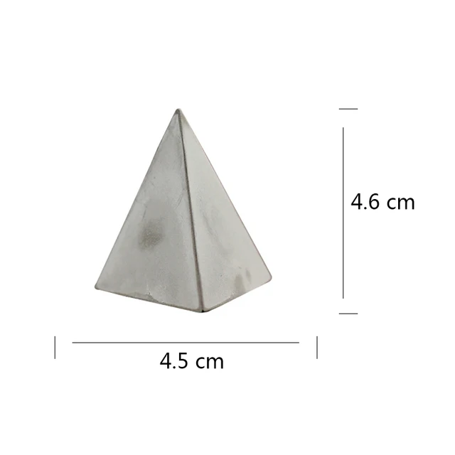 Cement Ring Holders Ornaments Mold Silicone Concrete Pyramid Shape Jewelry Display Stand Mould DIY Decoration Tool L0244