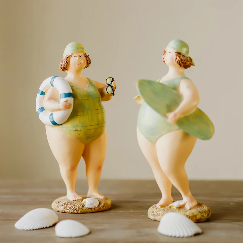 2 шт./компл. американская плавающая скульптура FAT LADY абстрактные фигурки для