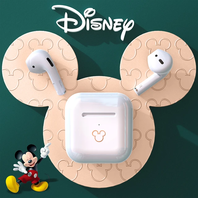 Disney Mickey Mouse Bluetooth Earbuds with Charging Case- Bluetooth  Wireless Headset with Built-in Mic and 30 Hours of Playtime- Disneyland  Essentials