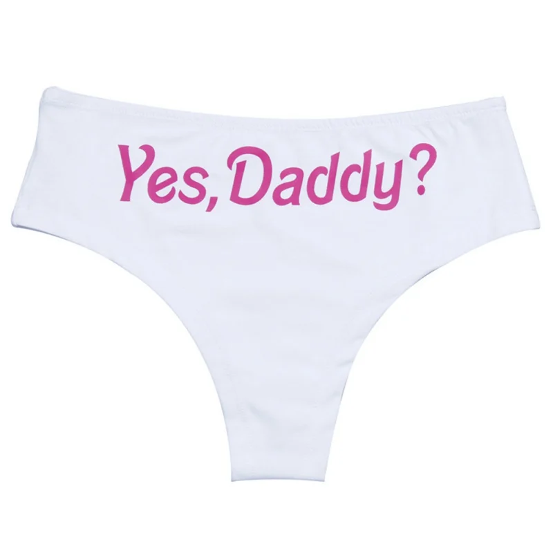 Женские трусики Yes Daddy с буквенным принтом, трусики-стринги, стринги, трусики, нижнее белье, дамское белье
