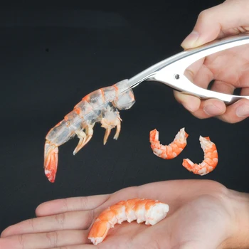 304 Stainless Steel Shrimp Peeler Shrimp Deveiners Fishing Knife Lobster Shell Remover Peel Shrimp Prawn Cleaner Kitchen Tool