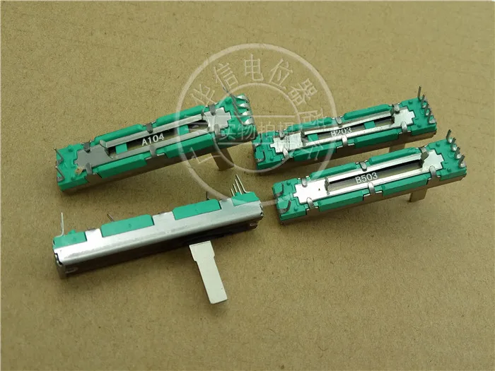 1 шт. 45 мм SC3080GH 4 5 см прямой слайдер fader двойной потенциометр 10K 20K 50K 100K Длина ручки