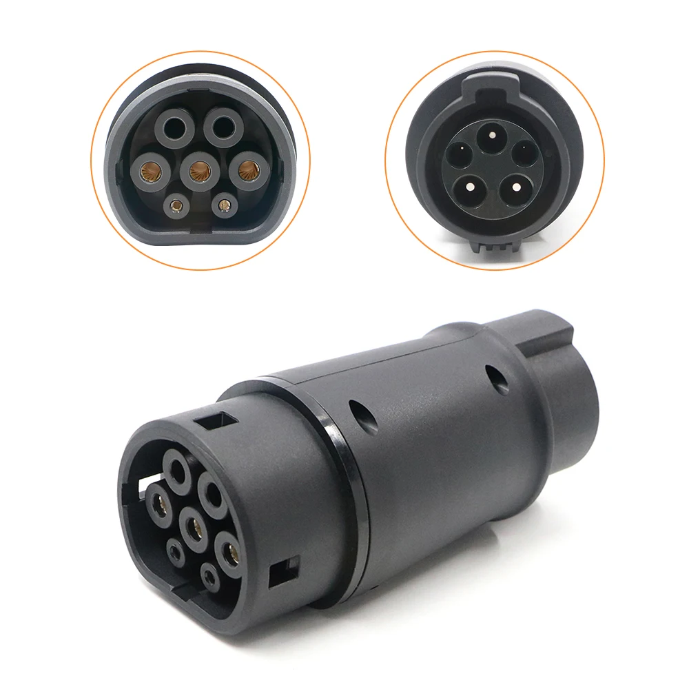 J1772 EV Adaptor Convertor Type 1 to Type2 Socket 32A Electric Vehicle Car Charger Connector Charging Adapte Adapto | Автомобили и