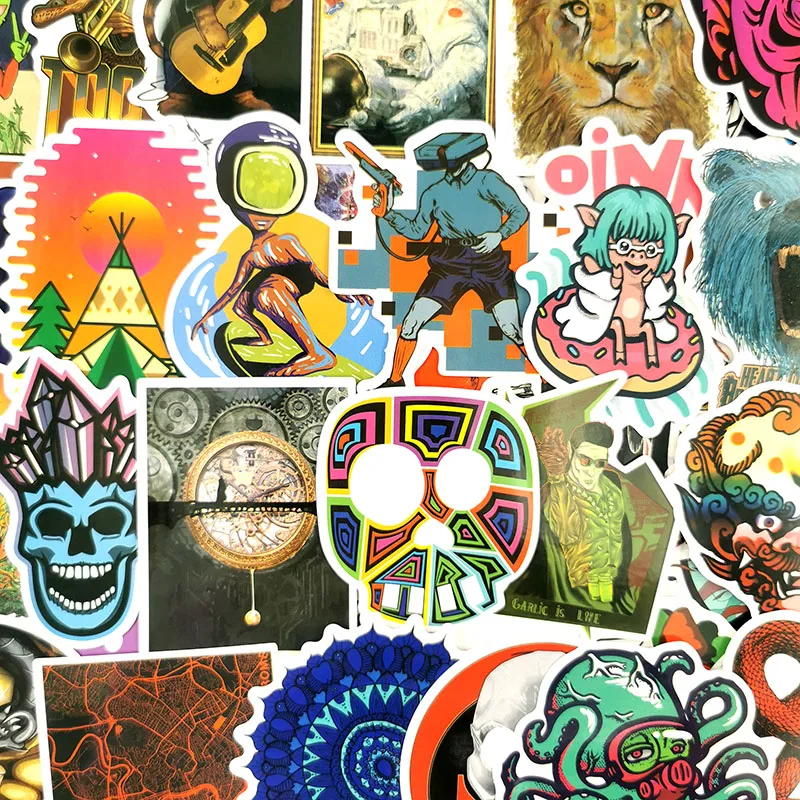 100 шт Мультяшные классические граффити Животные череп каракули наклейки Подарочные игрушки для детей сделай сам ноутбук холодильник чемодан скейтборд
