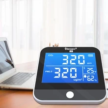 Detector de co2 dióxido carbono pm2.5 temperatura umidade monitor qualidade do ar ndir w8ea