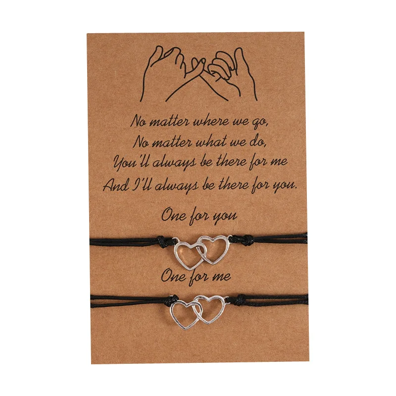 Bracelets d'Amour pour Couple Bracelets d'Amour pour Couple double coeur