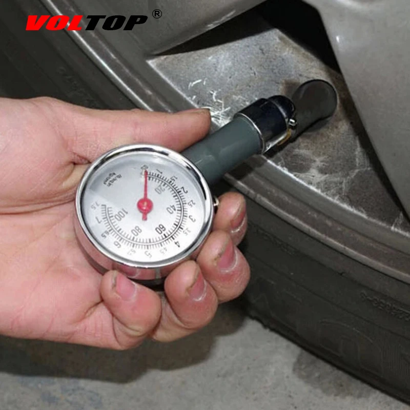 

VOLTOP Tire Pressure Monitor Systems Meter Car Accessories Bike Motor Car Safety Air Pressure Dial Meter