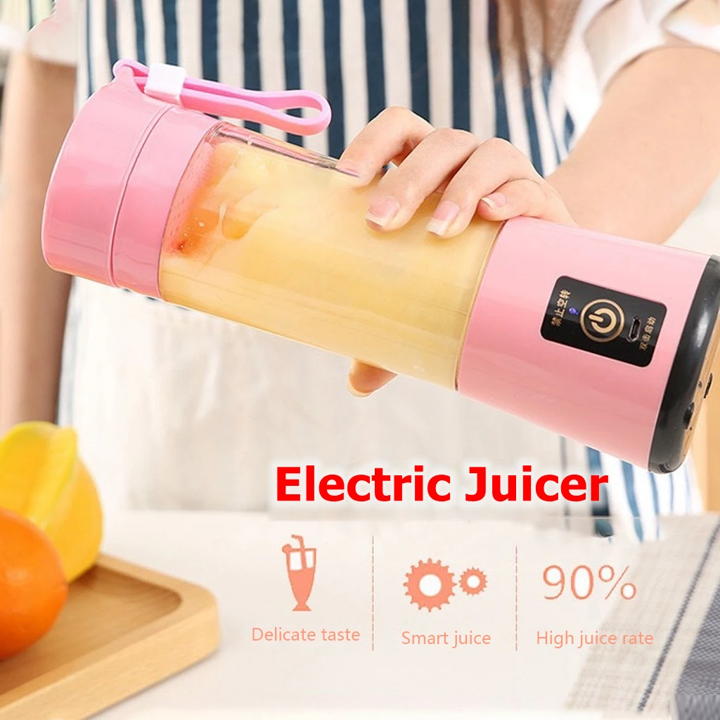 

4/6 Blades Mini Portable Electric Juicer USB Rechargeable Smoothie Maker Juicer Blender Machine Electric Juicing Cup