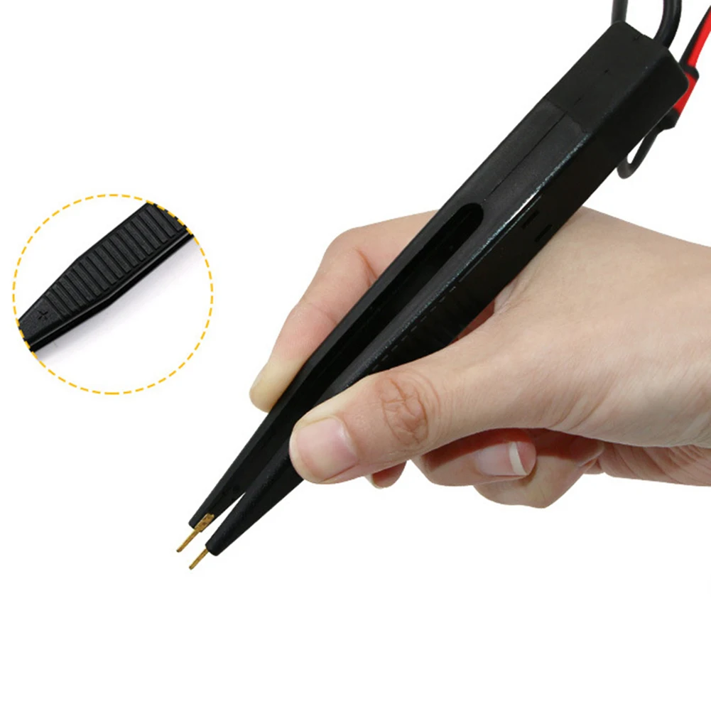

SMD Test Leads Chip Component LCR Testing Tool Multimeter Tester Clip Meter Pen Lead Probe Tweezers Capacitor Resistance