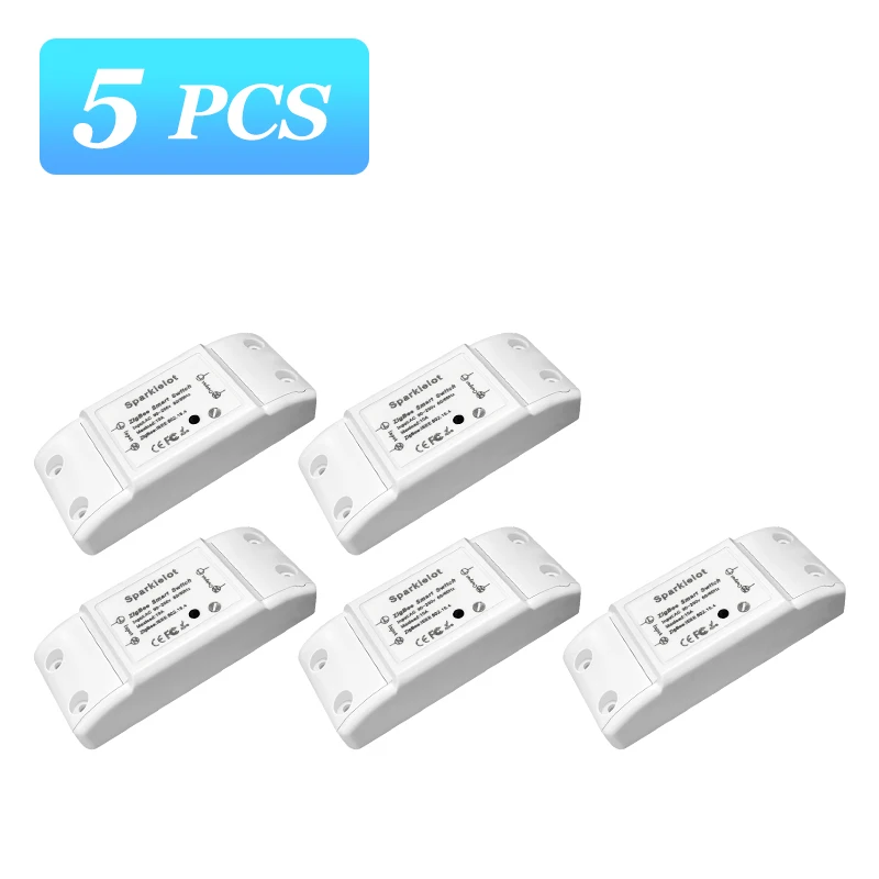 1-8PCS Tuya ZigBee Relay 10A Smart DIY Switch Smartlife APP Remote Control Smart Home Work with Alexa Google Home Hub Required 