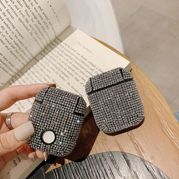

Vococal Headphones Case for Apple AirPods 1 2 Air Pods Bling Rhinestone Charging Protective TWS Wireless Bluetooth Cover