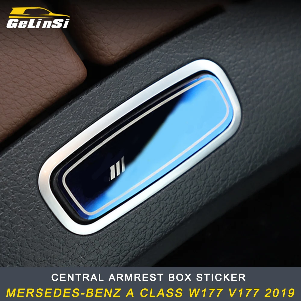 Гелинси центральный подлокотник коробка наклейка Накладка аксессуары для Mersedes-benz A класс W177 V177 авто
