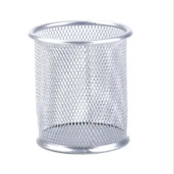 

Iron Net Cylindrical Pen Holder Rustproof Metal Iron Net Round Pen Holder Iron Net Office Round Pen Holder