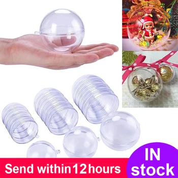 

15PCs Christmas Decoration Tree Balls Creative Christmas Decorations for home Decor Plastic Transparent Ball navidad decoración