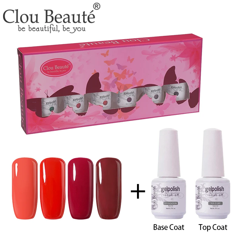 Clou Beaute набор Подарочная коробка из 6 штук Гель-лак для ногтей 85 цветов для ногтей замачиваемый УФ светодиодный маникюрный лак Vernis полуперманентный - Цвет: ZH46