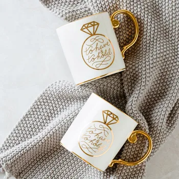 

Couples Cup Ceramics Gift Mug Ceramic Cup Milk Home Decoration Drinking Mr. and Mrs. Coffee