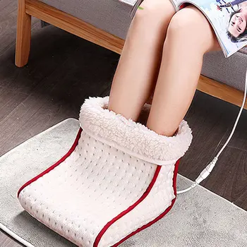 

Plug-in Electric Heating Pad Warm Foot Electric Heating Shoes Office Bedroom Heating Foot Pad Foot Warmer