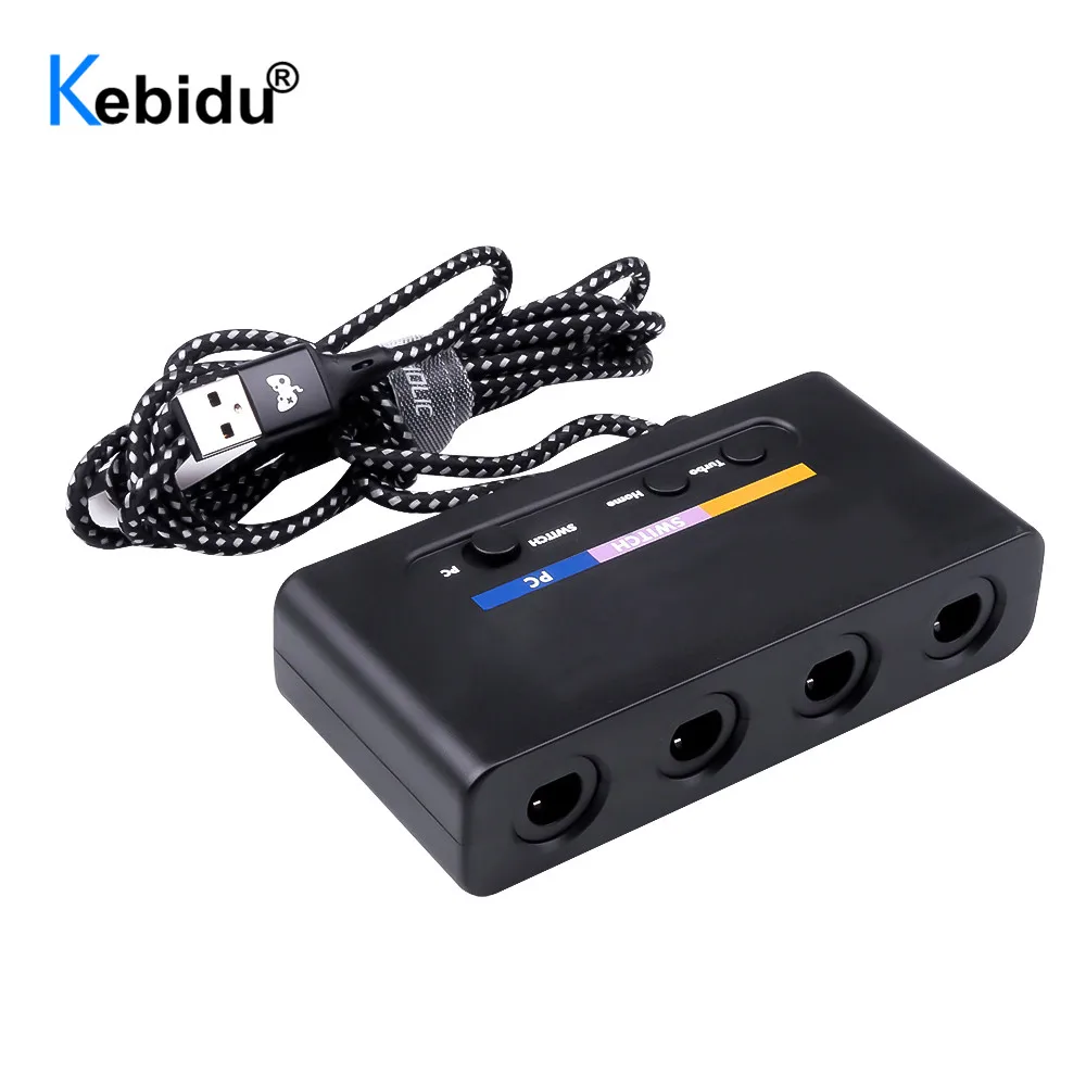 Kebidu 4 порта USB адаптер конвертер для wii-U PC переключатель игры аксессуар