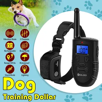 

Digoo DG-PPT1 Rechargeable Electronic Dog Collar Dog Trainings Beep/Vibration/Static Stimulation Stop Barking 330 Yds ALL Size