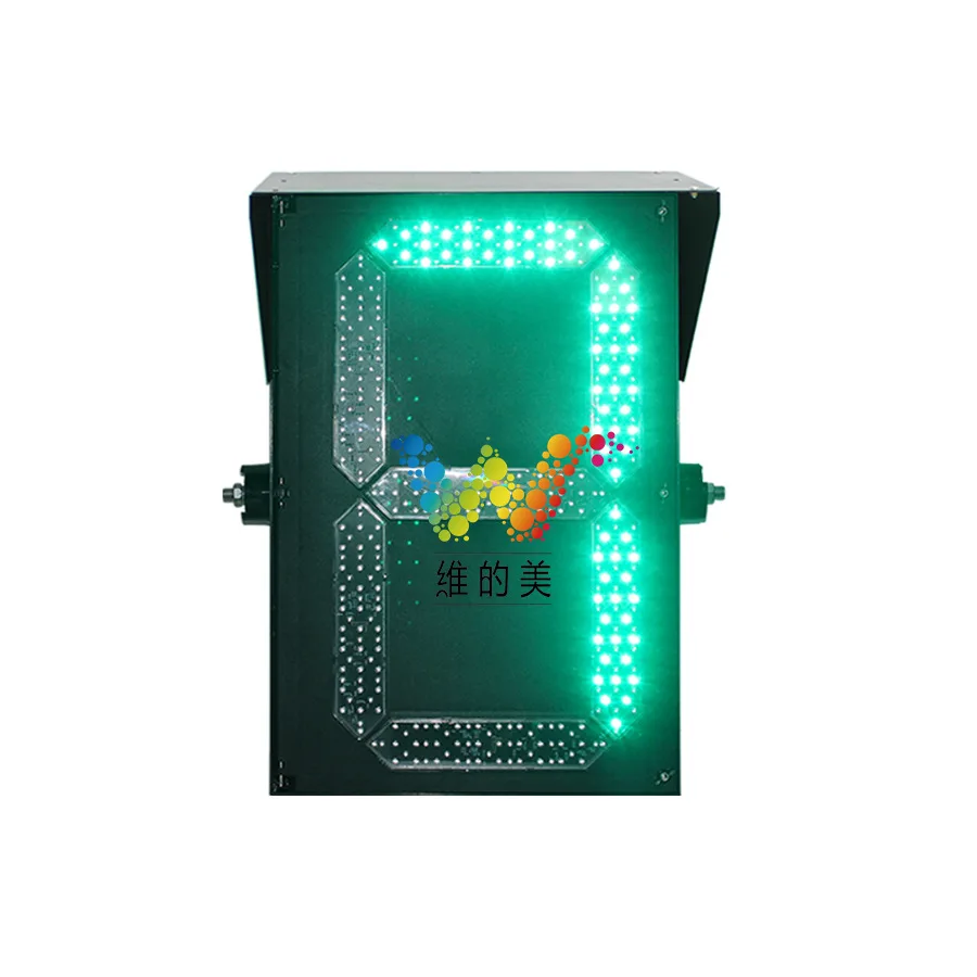 

Single 8 Countdown 600X400 Intersection Countdown Timer Red And Green Double Color 9 Seconds Countdown Red And Green Lights