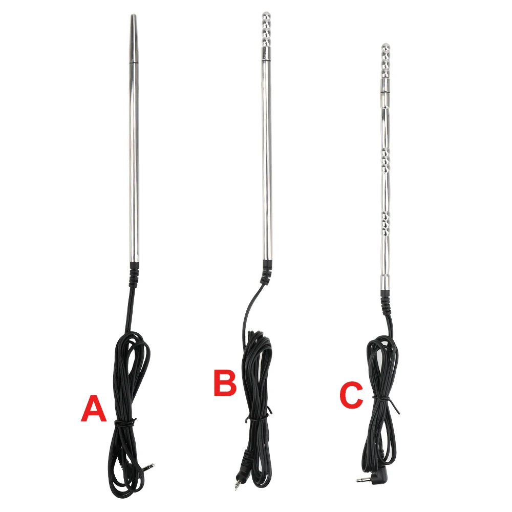OLO Penis Insertion Urethra Sound Dilator Stainless Steel Penis Plug Chastity Electric Shock Urethral Catheter Sex Toys For Men